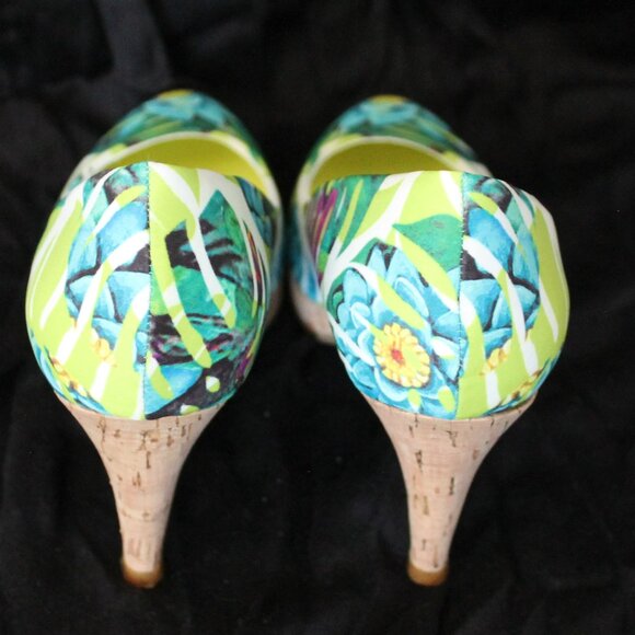 Nine west, 6.5 US floral heels - Picture 3 of 5
